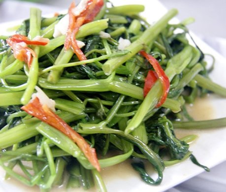 椒丝腐乳炒通菜