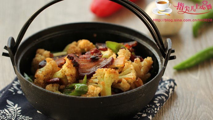 豆豉腊肉煸花菜