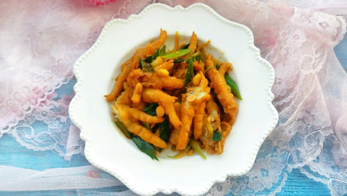 豆瓣酱焖虎皮凤爪