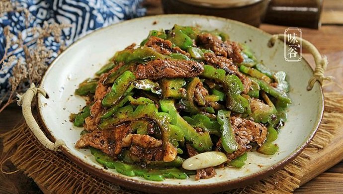 豆豉凉瓜炒肉片
