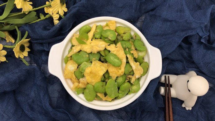 蚕豆炒鸡蛋