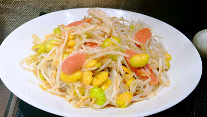 蚕豆米炒豆芽