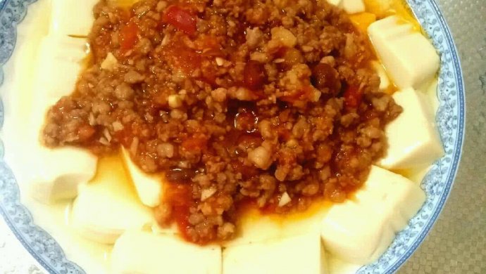 肉末内酯豆腐