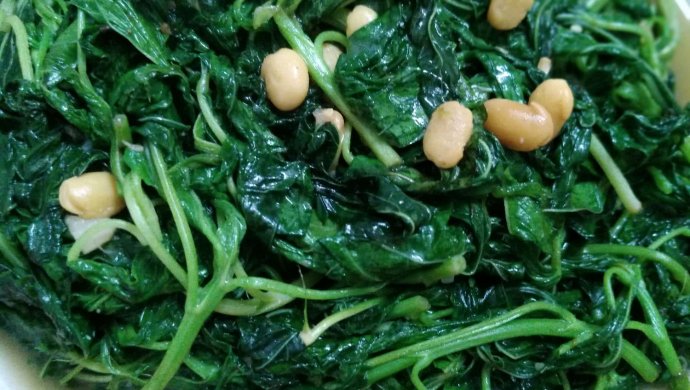 咸黄豆酱炒麻叶菜