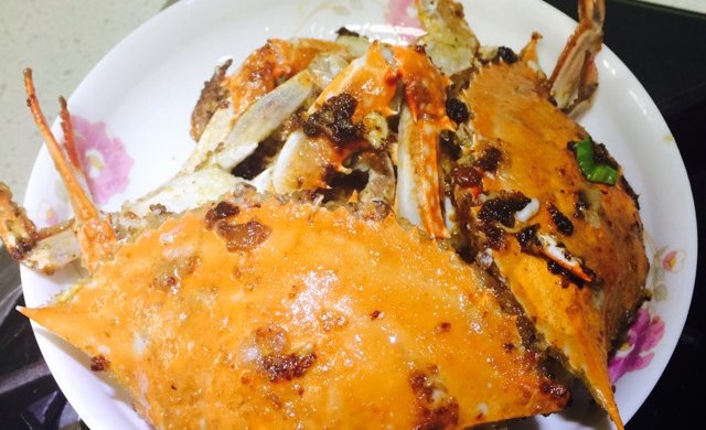 豆酱干烧蟹