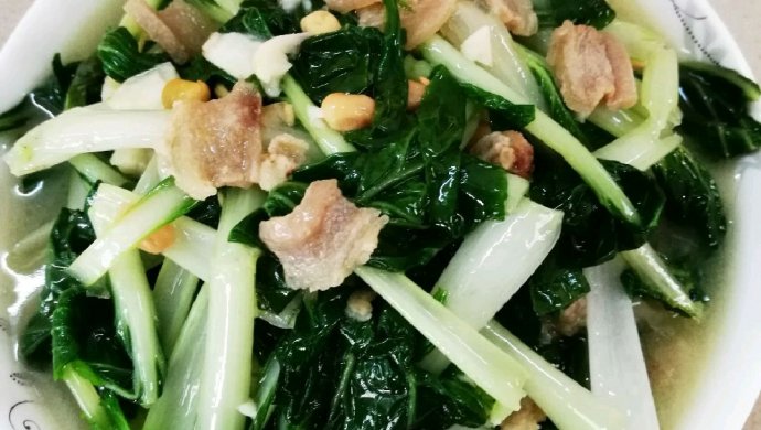 黄豆酱炒小白菜