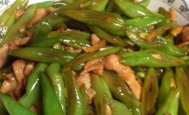 豆角炒肉