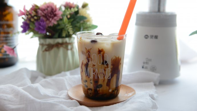 蜜红豆珍珠奶茶