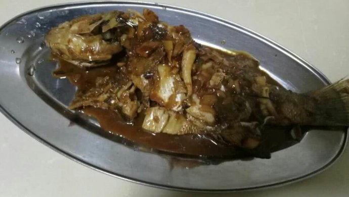 豆酱焖鲈鱼
