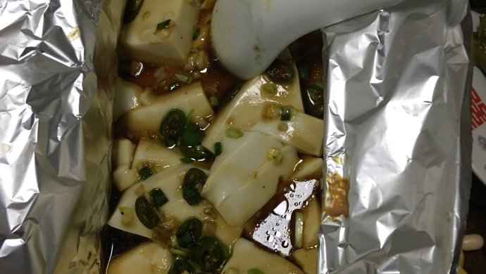 烧烤必备 锡纸豆腐