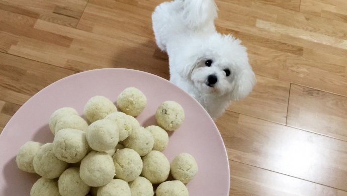 自制狗零食之豆渣鸡肉圆子