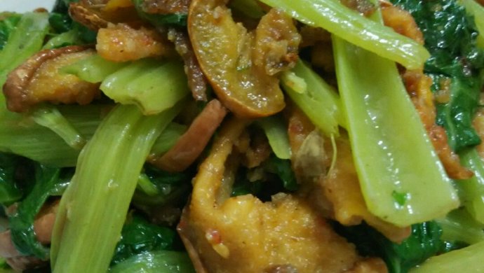 渣海椒炒油皮菜