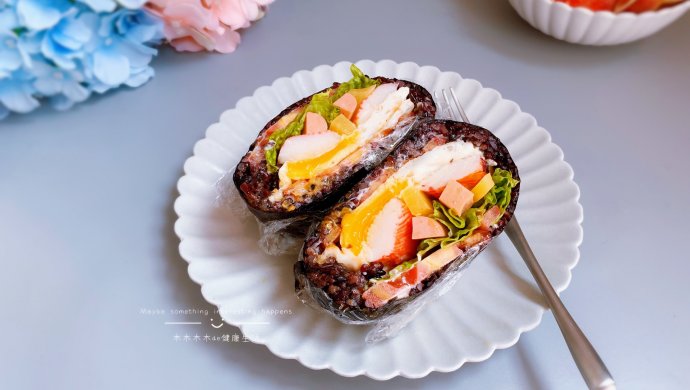 黑米饭团
