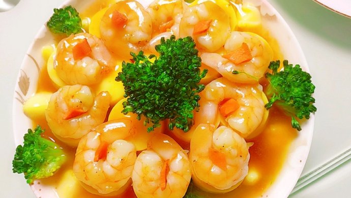 高颜值低难度的虾仁日本豆腐
