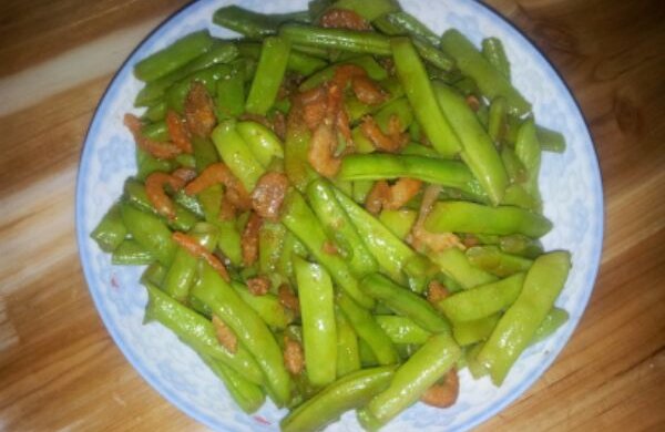 孜然四季豆炒海米