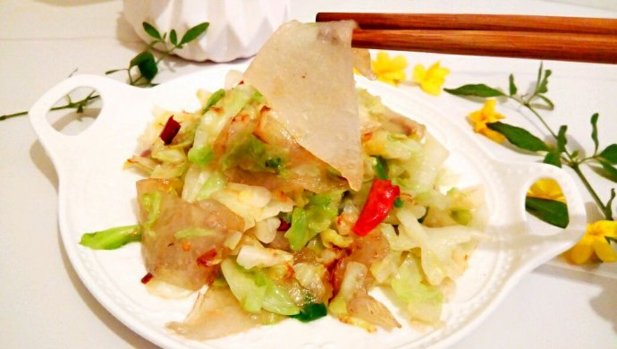 圆白菜炒粉皮