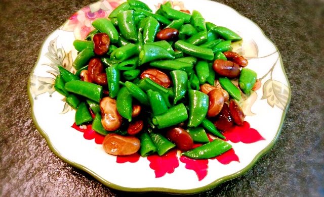 红腰豆拌甜豆角
