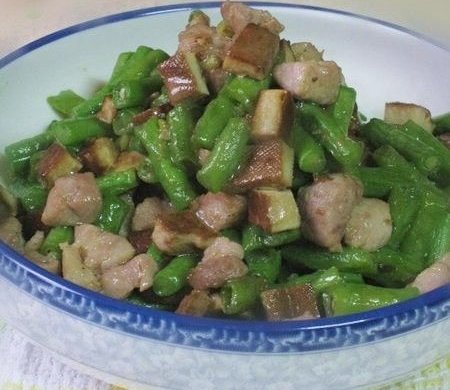 肉丁香干炒长豆