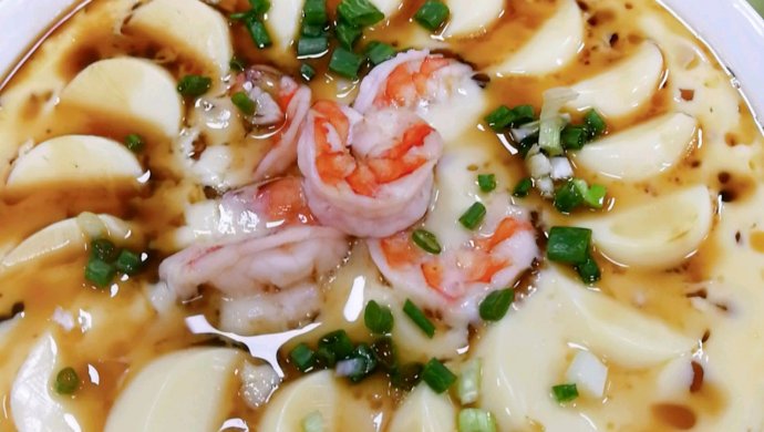 减脂餐鲜虾蒸日本豆腐