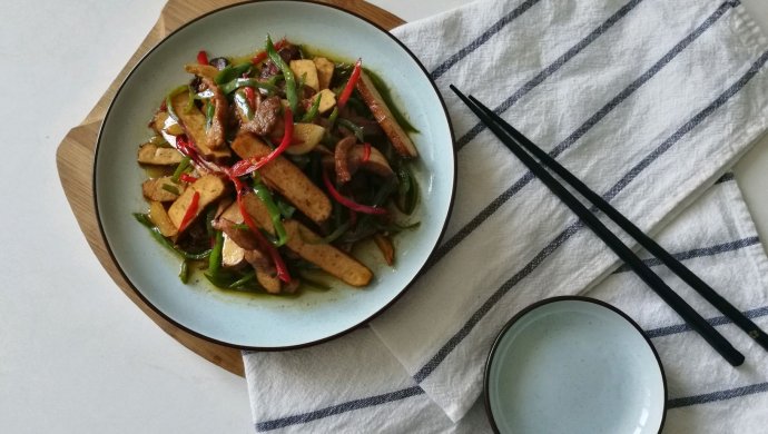 快手5分钟丨香干肉丝