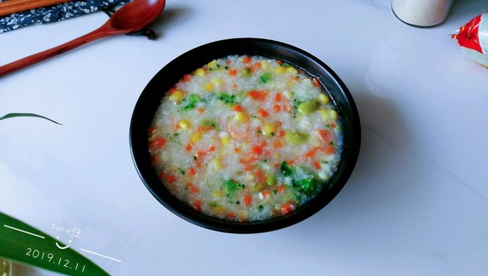 胡椒青菜玉米粥