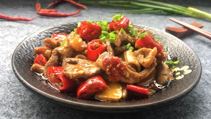 泡椒炒鸭杂