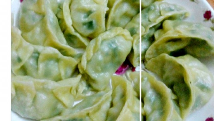 韭菜猪肉陷饺子（自制饺子皮）～