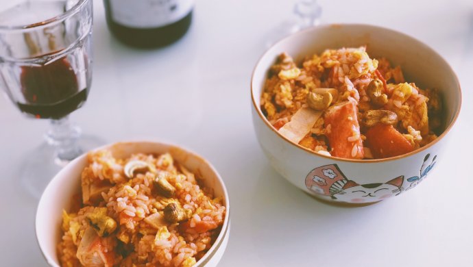 红烩蟹棒鸡蛋西红柿炒饭