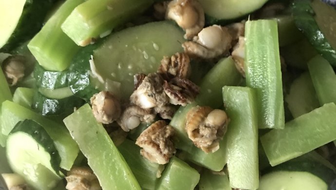腐乳双绿炒贻贝