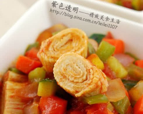 番茄蟹柳什锦蔬菜丁