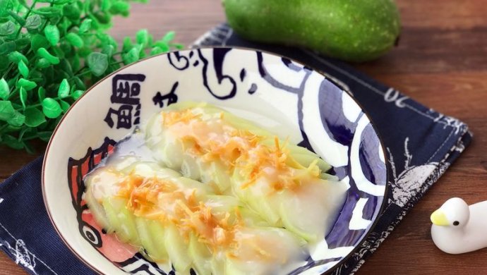 快手蒸菜 姜汁干贝蒸节瓜