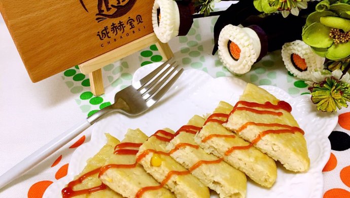 鸡肉玉米豆腐饼