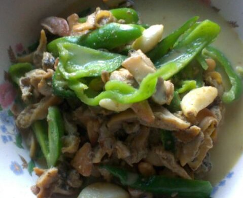 青椒炒河蚌