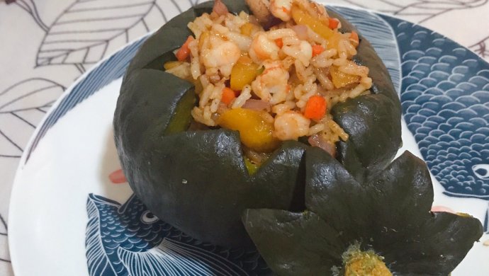 贝贝南瓜虾仁炒饭