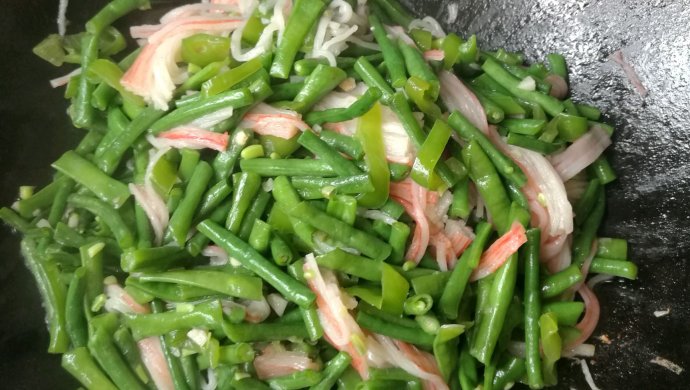 线豆青椒蟹足棒