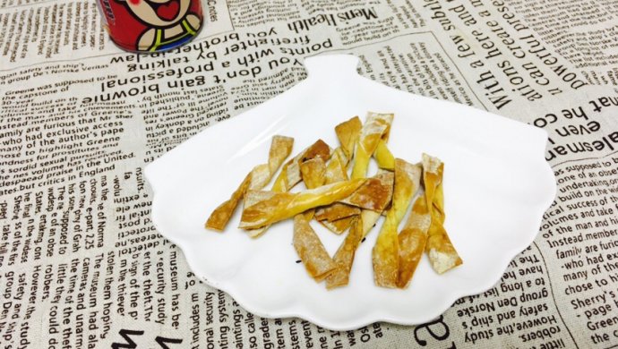 椒盐脆条(多余的馄饨皮)
