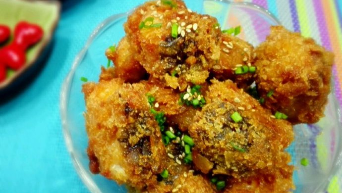 面包糠爆鱼(青鱼块)