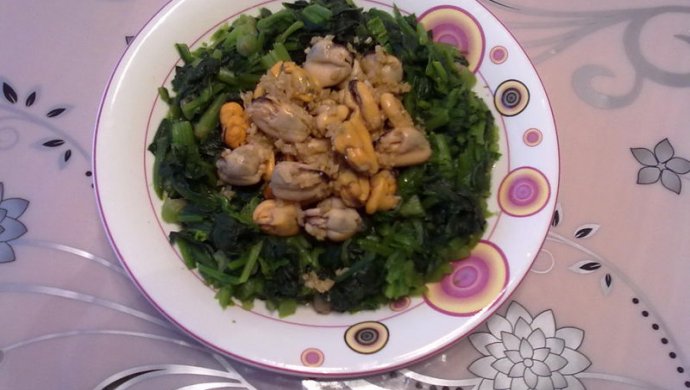 姜汁海虹菠菜