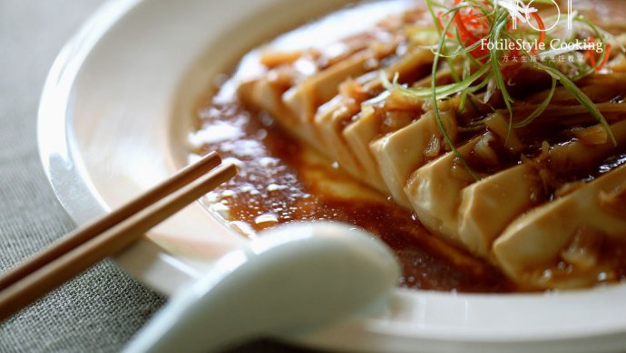 鲜贝蒸豆腐