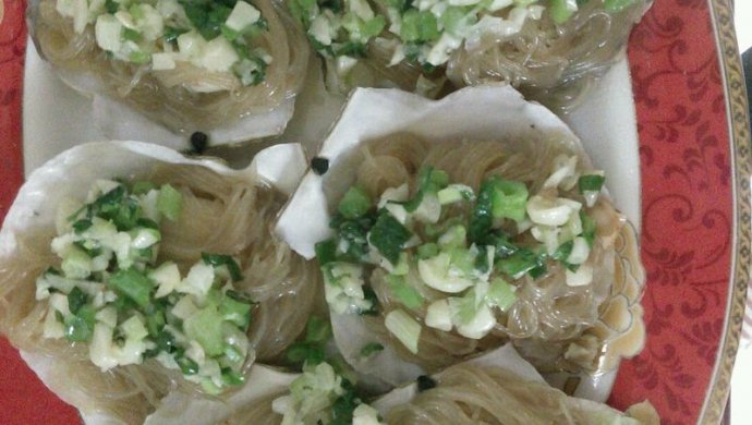 蒜蓉蒸虾怡贝（干贝，扇贝）