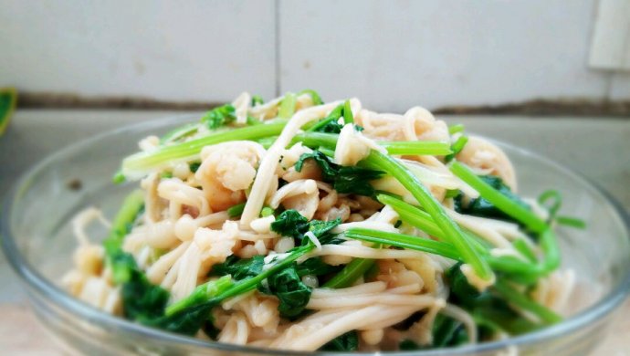 香菜鳕鱼金针菇(凉菜)