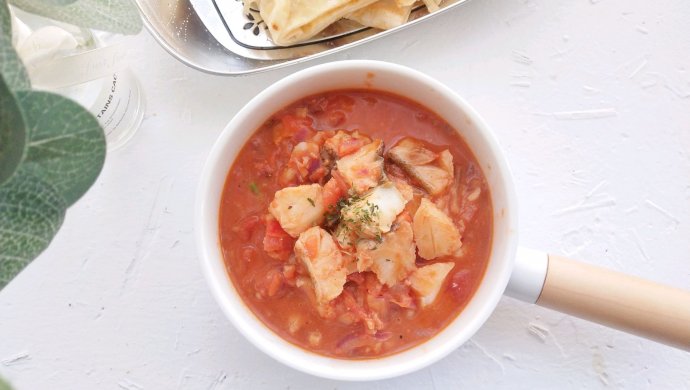 茄汁鳕鱼泡饼