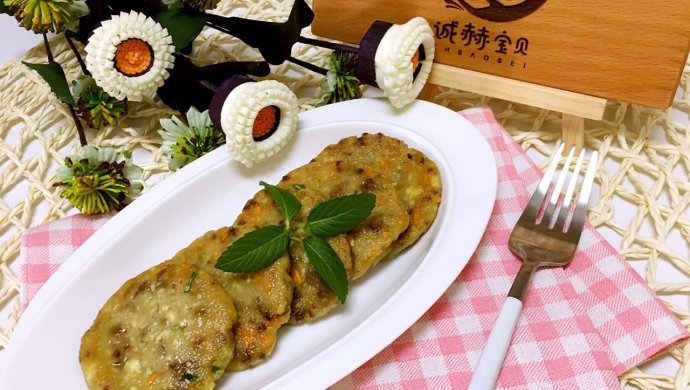 猪肝豆腐饼