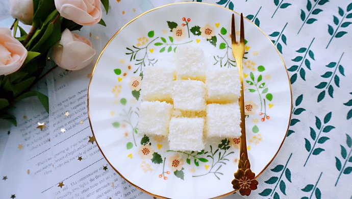 简易椰丝牛奶小方