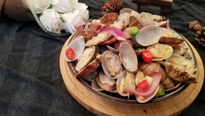 辣炒花甲蚬子