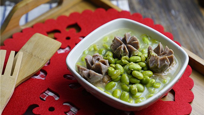 面筋牛肉丸煮青豆