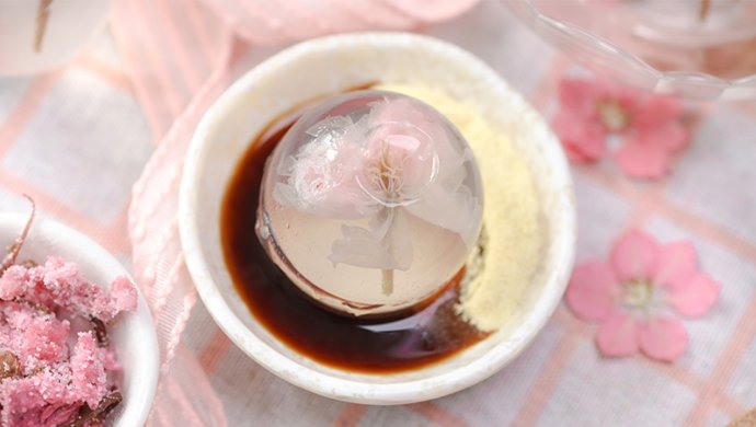 简单又好做的樱花水信玄饼