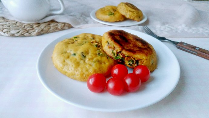 蒸煎玉米菜豆蛋