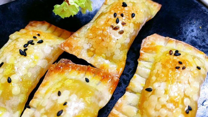 馄饨皮版苹果派，不能再简单了