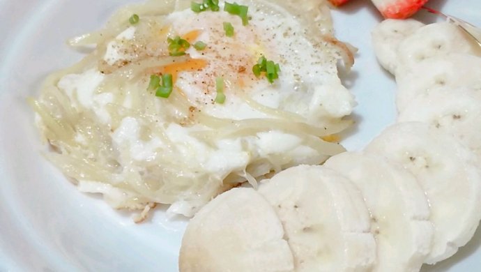 早餐 土豆黑椒鸡蛋
